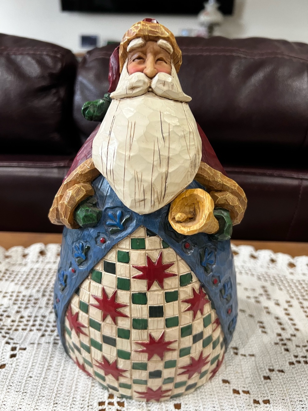 Jim Shore 2002 Heartwood creek Santa holding bell. Excellent condition. 10” tall
